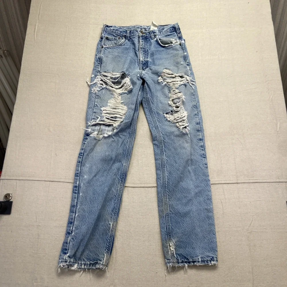 Carhartt Jeans Mens 30 x 32 Blue Denim Relaxed Fit Workwear Vintage Distressed